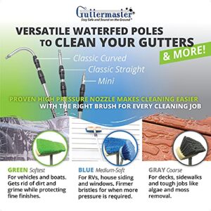 Guttermaster GM-215-8 Blue 8 Inch Oblong Medium Soft Flow Through Brush with Flagged Ends for RV's and Larger Vehicles