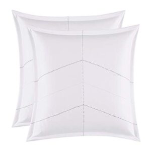 city scene - euro sham pillow covers, smooth & soft bedding, stylish home decor (courtney white, 2 piece)