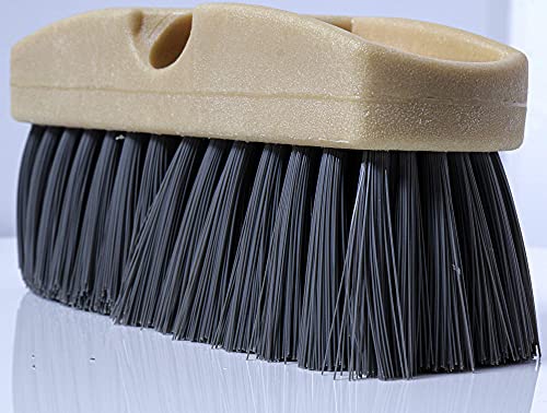 GUTTER MASTER GutterMaster GM-214P-8 Grey 8 Inch Oblong Medium Stiff Flow Through Floor and Deck Scrub Brush Head