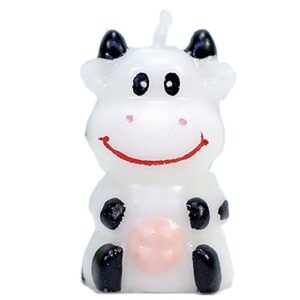 birthday candles gifts cake decorations cute cartoon animal party decorations for birthday party (little cow)