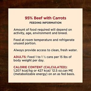 Wellness CORE 95% Natural Wet Grain Free Canned Dog Food, Beef & Carrots,12.5-Ounce Can (Pack of 12)