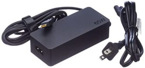 lenovo 65w usb type c ac adapter 4x20m26268 with 2 prong power cord included, black in the original retail packaging.