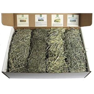 Small Pet Select-Sampler Box, 2ND Cutting, 3RD Cutting Timothy Hay, Oat Hay, & Orchard Hay