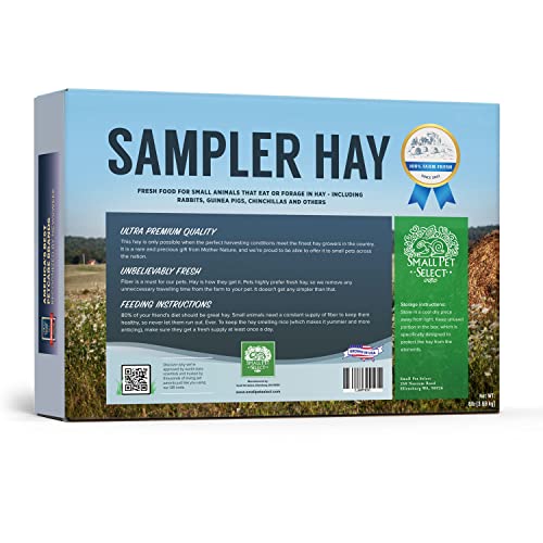 Small Pet Select-Sampler Box, 2ND Cutting, 3RD Cutting Timothy Hay, Oat Hay, & Orchard Hay