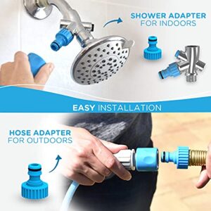 Aquapaw Dog Washer & Shower Attachment | Fast & Easy Indoor & Outdoor Pet Bathing, Massaging & Grooming | Includes 8-Foot Dog Shower Hose | Sprayer & Scrubber in 1 | As Seen on Shark Tank - Blue