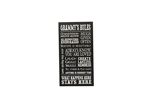 My Word! Grammy's Rules Decorative Sign, 8.5x16