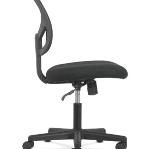 HON BSXVST101 Sadie Swivel Mid Back Mesh Task Without Arms-Ergonomic Computer/Office Chair (HVST101), Black