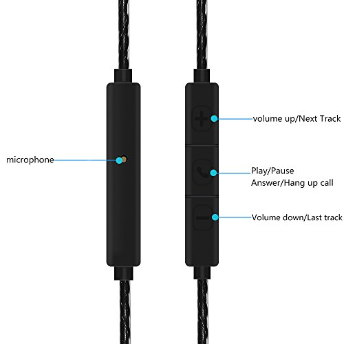 Alitutumao Replacement Audio Cable Aux Cord with Inline Mic Remote Volume Control Compatible with Sol Republic Master Tracks HD V8 V10 V12 MFI X3 Ultra XC Headphones Cable Wire Black