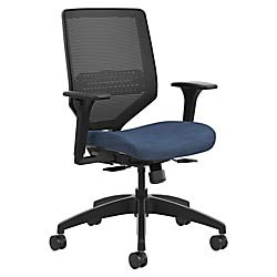 hon honsvm1alc90tk solve mid task chair with mesh back and adjustable lumbar support, in midnight (hslvtmmkd), black