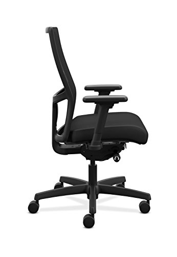 HON Ignition 2.0 Mid-Back - Black Mesh Computer Chair for Office Desk, Black Fabric