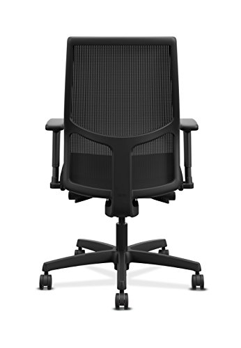 HON Ignition 2.0 Mid-Back - Black Mesh Computer Chair for Office Desk, Black Fabric