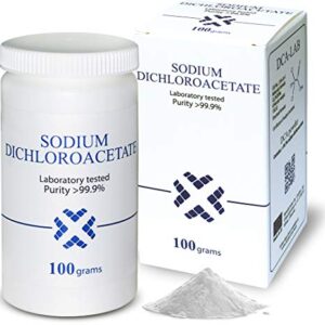 DCA - Sodium Dichloroacetate 100g Powder, Purity >99.9%, Made in Europe, by DCA-LAB, Certificate of Analysis Included, Tested in a Certified Laboratory, Buy Directly from Manufacturer, 3.5oz