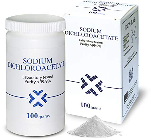 DCA - Sodium Dichloroacetate 100g Powder, Purity >99.9%, Made in Europe, by DCA-LAB, Certificate of Analysis Included, Tested in a Certified Laboratory, Buy Directly from Manufacturer, 3.5oz