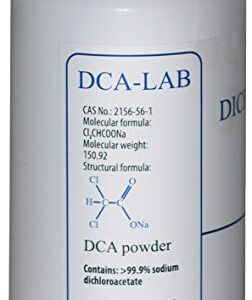 DCA - Sodium Dichloroacetate 100g Powder, Purity >99.9%, Made in Europe, by DCA-LAB, Certificate of Analysis Included, Tested in a Certified Laboratory, Buy Directly from Manufacturer, 3.5oz