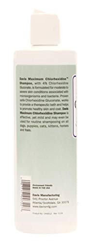 Davis Maximum Chlorhexidine Pet Shampoo, 12 oz