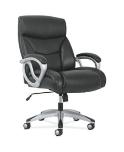 hon sadie big and tall leather executive chair, high-back computer/office chair, black (hvst341)