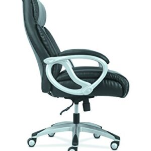 HON Sadie Big and Tall Leather Executive Chair, High-Back Computer/Office Chair, Black (HVST341)