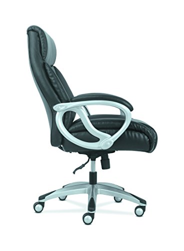 HON Sadie Big and Tall Leather Executive Chair, High-Back Computer/Office Chair, Black (HVST341)