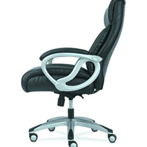 HON Sadie Big and Tall Leather Executive Chair, High-Back Computer/Office Chair, Black (HVST341)