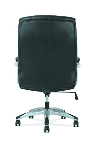 HON Sadie Big and Tall Leather Executive Chair, High-Back Computer/Office Chair, Black (HVST341)