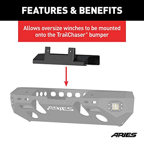 ARIES 2072100 TrailChaser Winch Adapter Plate with Fairlead Mount