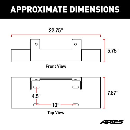 ARIES 2072100 TrailChaser Winch Adapter Plate with Fairlead Mount