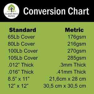 Cream White Cardstock - 8.5 x 11 inch - 65Lb Cover - 50 Sheets - Clear Path Paper