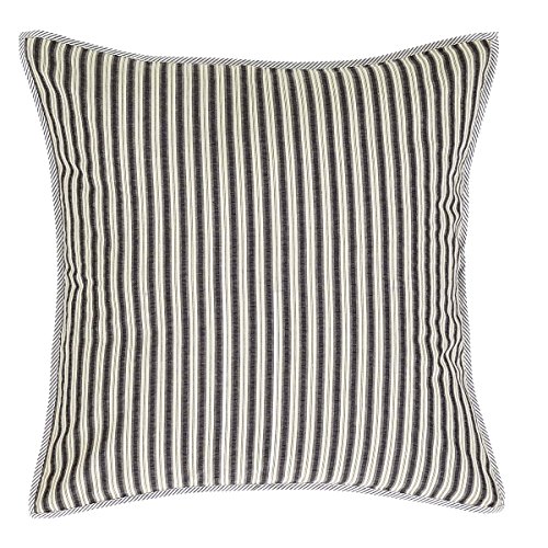 VHC Brands Ashmont Bedding Accessory, Ticking Stripe Euro Sham 26x26