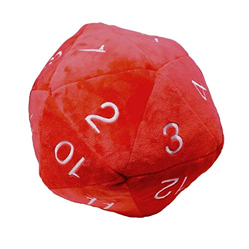 Ultra Pro Jumbo D20 Novelty Dice Plush-Red with White Numbering