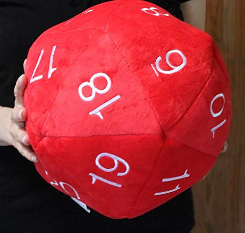 Ultra Pro Jumbo D20 Novelty Dice Plush-Red with White Numbering