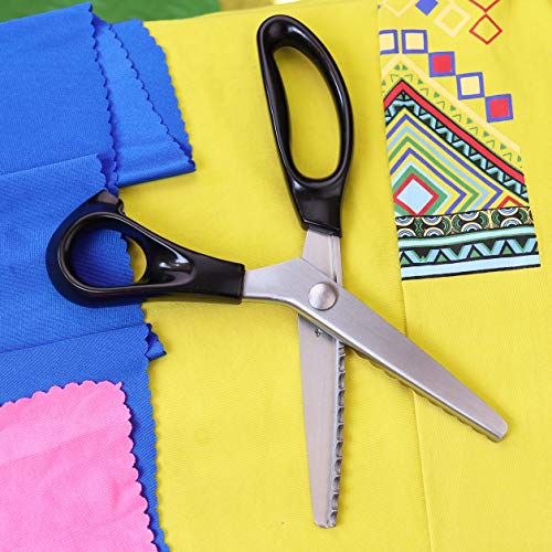 Hui Tong Strong & Sharpe Pinking Shears,Pinking Shears Scissors for Fabric, Serrated and Scalloped Scissors Fabric,3mm,5mm,7mm (Scalloped 7mm)