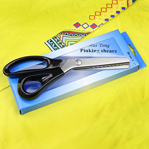 Hui Tong Strong & Sharpe Pinking Shears,Pinking Shears Scissors for Fabric, Serrated and Scalloped Scissors Fabric,3mm,5mm,7mm (Scalloped 7mm)