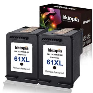 inktopia remanufactured ink cartridge replacement for hp 61 xl 61xl (2 black) ch563wn high yield for hp envy 4500 5530 5534 5535 officejet 4635 4630 2620 deskjet 2540 1056 1510 1000 printer