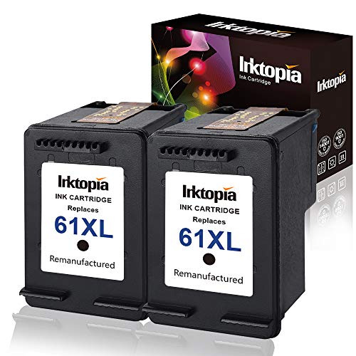 Inktopia Remanufactured Ink Cartridge Replacement for HP 61 XL 61XL (2 Black) CH563WN High Yield for HP Envy 4500 5530 5534 5535 OfficeJet 4635 4630 2620 Deskjet 2540 1056 1510 1000 Printer