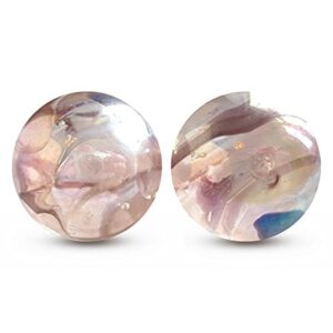 2 pcs jellyfish glass balls with pink swirls to decorate home, office, and other rooms – beautiful marble balls made of strong glass - fairy tale soap bubble glass balls
