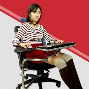 ergonomic keyboard laptop mouse stand mount for workstation video gaming,installed to chair or any round bar with maximum 1.96 inch diagonal thickness