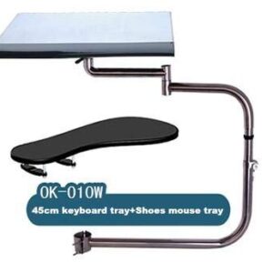 Ergonomic Keyboard Laptop Mouse Stand Mount for Workstation Video Gaming,Installed to Chair or Any Round Bar with Maximum 1.96 inch Diagonal Thickness