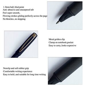 Kihamp Pens,Black lnk Pens Kits,Gel Pens,Office Pen, Black,1.0mm 12-Count (Bold Point, Golden)