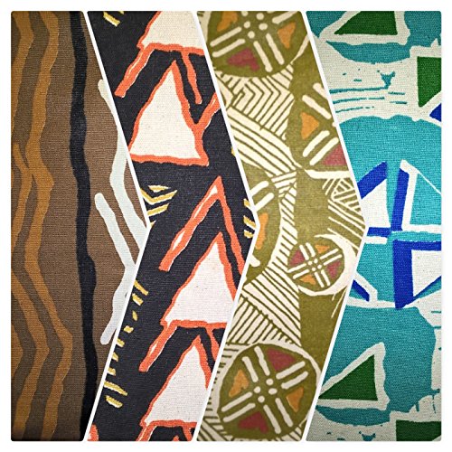 12 Pcs African Fat Quarters Assortment Pack, 18" x 22" Each