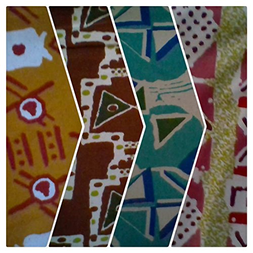 12 Pcs African Fat Quarters Assortment Pack, 18" x 22" Each