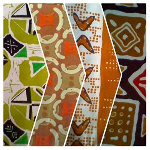 12 Pcs African Fat Quarters Assortment Pack, 18" x 22" Each