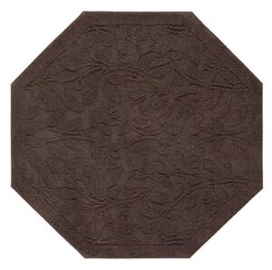 mohawk home foliage accent rug, 4 ft 0 octagon, chocolate