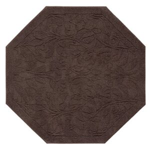 Mohawk Home Foliage Accent Rug, 4 ft 0 Octagon, Chocolate