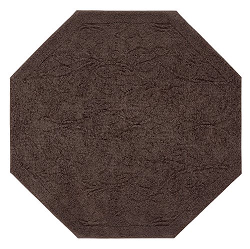 Mohawk Home Foliage Accent Rug, 4 ft 0 Octagon, Chocolate