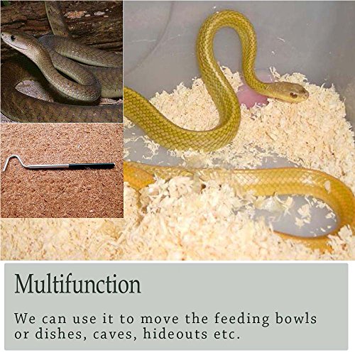 ayamaya Collapsible Snake Hook Extend to 39.3 inch, Telescoping Pocket Stainless Steel Snake Shaft Retractable Reptile Hook Soft Grip Field Hook for Catching Handling Grabber Separate Small Pet Snake