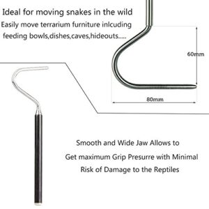 ayamaya Collapsible Snake Hook Extend to 39.3 inch, Telescoping Pocket Stainless Steel Snake Shaft Retractable Reptile Hook Soft Grip Field Hook for Catching Handling Grabber Separate Small Pet Snake