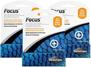 seachem 3 pack of focus freshwater and marine fish medication, 5 grams per pack