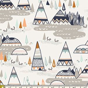 Hello Bear Quilting Bundle | Native American Fabrics | Navy Gray Nursery Fabrics | Indian Summer | Southwestern Quilt Bundle | 9 Fabrics | Art Gallery Fabrics (Half Yards)