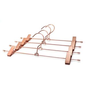 30Pack KOOBAY 13.7" Rose Gold Metal Heavy Duty Clips Pants Hangers Trousers with Swivel Hook