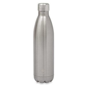 manna vogue 25 oz. stainless steel double wall water bottle (silver)